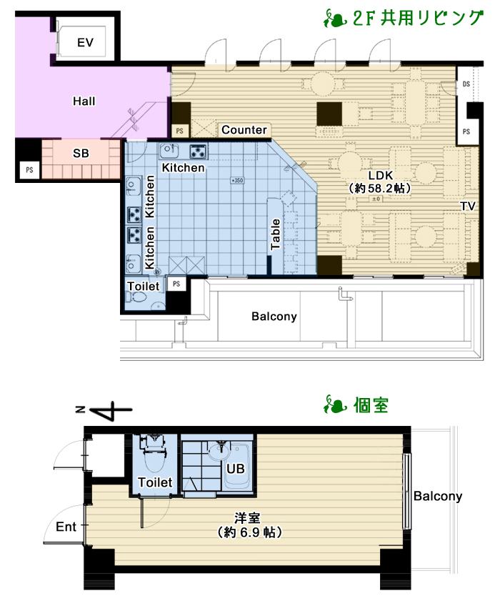 共用部活用 ソーシャルアパートメント シェアハウス コモドスペース リノベーション賃貸 デザイナーズマンション Soho 大阪