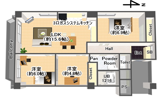 平面図(パース)