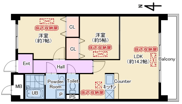 ルネス武庫之荘302 仲介図面new